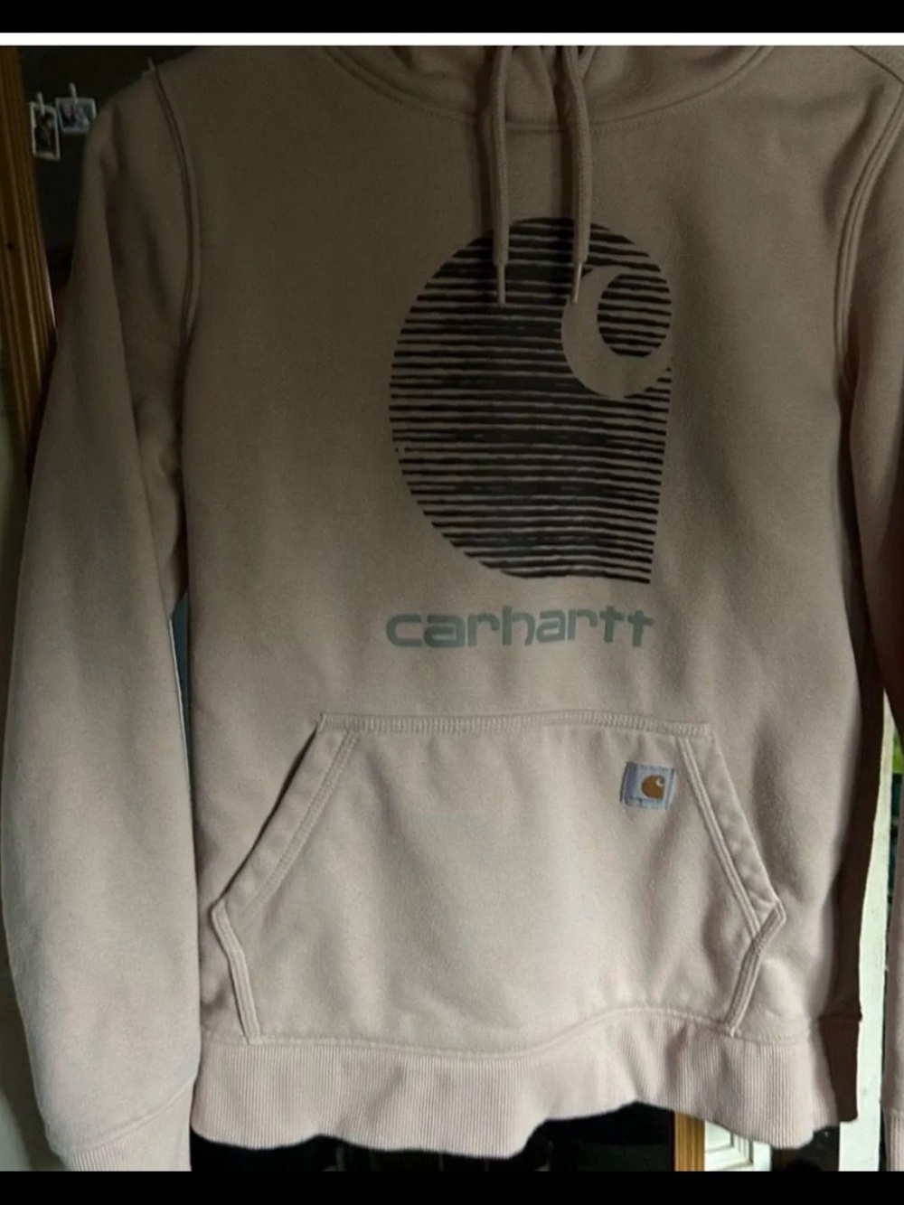 Carhartt Men’s Tan Crewneck Logo Pullover Sweater